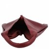 Bőr táska shopper bag Vittoria Gotti bordó 5820S